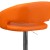 Flash Furniture CH-122070-ORG-GG Contemporary Orange Vinyl Rounded Mid-Back Adjustable Height Barstool with Chrome Base addl-10