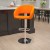 Flash Furniture CH-122070-ORG-GG Contemporary Orange Vinyl Rounded Mid-Back Adjustable Height Barstool with Chrome Base addl-1