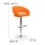 Flash Furniture CH-122070-ORG-GG Contemporary Orange Vinyl Rounded Mid-Back Adjustable Height Barstool with Chrome Base addl-5