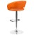 Flash Furniture CH-122070-ORG-GG Contemporary Orange Vinyl Rounded Mid-Back Adjustable Height Barstool with Chrome Base addl-6