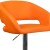 Flash Furniture CH-122070-ORG-GG Contemporary Orange Vinyl Rounded Mid-Back Adjustable Height Barstool with Chrome Base addl-7