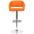 Flash Furniture CH-122070-ORG-GG Contemporary Orange Vinyl Rounded Mid-Back Adjustable Height Barstool with Chrome Base addl-9