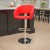 Flash Furniture CH-122070-RED-GG Contemporary Red Vinyl Rounded Mid-Back Adjustable Height Barstool with Chrome Base addl-1