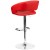 Flash Furniture CH-122070-RED-GG Contemporary Red Vinyl Rounded Mid-Back Adjustable Height Barstool with Chrome Base addl-6