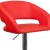 Flash Furniture CH-122070-RED-GG Contemporary Red Vinyl Rounded Mid-Back Adjustable Height Barstool with Chrome Base addl-7