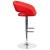 Flash Furniture CH-122070-RED-GG Contemporary Red Vinyl Rounded Mid-Back Adjustable Height Barstool with Chrome Base addl-8