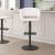 Flash Furniture CH-122070-WHBK-GG Contemporary White Vinyl Rounded Mid-Back Adjustable Height Barstool with Black Base addl-1