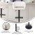Flash Furniture CH-122070-WHBK-GG Contemporary White Vinyl Rounded Mid-Back Adjustable Height Barstool with Black Base addl-3