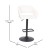 Flash Furniture CH-122070-WHBK-GG Contemporary White Vinyl Rounded Mid-Back Adjustable Height Barstool with Black Base addl-4