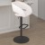 Flash Furniture CH-122070-WHBK-GG Contemporary White Vinyl Rounded Mid-Back Adjustable Height Barstool with Black Base addl-6
