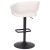 Flash Furniture CH-122070-WHBK-GG Contemporary White Vinyl Rounded Mid-Back Adjustable Height Barstool with Black Base addl-7