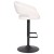 Flash Furniture CH-122070-WHBK-GG Contemporary White Vinyl Rounded Mid-Back Adjustable Height Barstool with Black Base addl-9