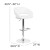Flash Furniture CH-122070-WH-GG Contemporary White Vinyl Rounded Mid-Back Adjustable Height Barstool with Chrome Base addl-5