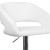 Flash Furniture CH-122070-WH-GG Contemporary White Vinyl Rounded Mid-Back Adjustable Height Barstool with Chrome Base addl-7