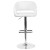 Flash Furniture CH-122070-WH-GG Contemporary White Vinyl Rounded Mid-Back Adjustable Height Barstool with Chrome Base addl-9