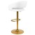 Flash Furniture CH-122070-WH-G-GG Contemporary White Vinyl Rounded Mid-Back Adjustable Height Barstool with Gold Base addl-5