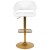 Flash Furniture CH-122070-WH-G-GG Contemporary White Vinyl Rounded Mid-Back Adjustable Height Barstool with Gold Base addl-8
