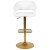 Flash Furniture CH-122070-WH-G-GG Contemporary White Vinyl Rounded Mid-Back Adjustable Height Barstool with Gold Base addl-8