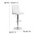 Flash Furniture CH-122090-WH-GG Contemporary White Vinyl Adjustable Height Barstool with Vertical Stitch Panel Back and Chrome Base addl-5