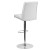Flash Furniture CH-122090-WH-GG Contemporary White Vinyl Adjustable Height Barstool with Vertical Stitch Panel Back and Chrome Base addl-6