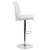 Flash Furniture CH-122090-WH-GG Contemporary White Vinyl Adjustable Height Barstool with Vertical Stitch Panel Back and Chrome Base addl-8