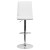 Flash Furniture CH-122090-WH-GG Contemporary White Vinyl Adjustable Height Barstool with Vertical Stitch Panel Back and Chrome Base addl-9