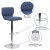 Flash Furniture CH-132330-BLFAB-GG Contemporary Blue Fabric Adjustable Height Barstool with Vertical Stitch Back and Chrome Base addl-4