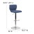 Flash Furniture CH-132330-BLFAB-GG Contemporary Blue Fabric Adjustable Height Barstool with Vertical Stitch Back and Chrome Base addl-5