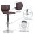 Flash Furniture CH-132330-BRN-GG Contemporary Brown Vinyl Adjustable Height Barstool with Vertical Stitch Back and Chrome Base addl-3
