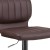 Flash Furniture CH-132330-BRN-GG Contemporary Brown Vinyl Adjustable Height Barstool with Vertical Stitch Back and Chrome Base addl-6