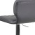 Flash Furniture CH-132330-GY-GG Contemporary Gray Vinyl Adjustable Height Barstool with Vertical Stitch Back and Chrome Base addl-10