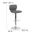 Flash Furniture CH-132330-GY-GG Contemporary Gray Vinyl Adjustable Height Barstool with Vertical Stitch Back and Chrome Base addl-5