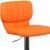 Flash Furniture CH-132330-ORG-GG Contemporary Orange Vinyl Adjustable Height Barstool with Vertical Stitch Back and Chrome Base addl-10