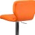 Flash Furniture CH-132330-ORG-GG Contemporary Orange Vinyl Adjustable Height Barstool with Vertical Stitch Back and Chrome Base addl-7