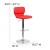 Flash Furniture CH-132330-RED-GG Contemporary Red Vinyl Adjustable Height Barstool with Vertical Stitch Back and Chrome Base addl-4