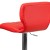 Flash Furniture CH-132330-RED-GG Contemporary Red Vinyl Adjustable Height Barstool with Vertical Stitch Back and Chrome Base addl-9