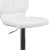 Flash Furniture CH-132330-WH-GG Contemporary White Vinyl Adjustable Height Barstool with Vertical Stitch Back and Chrome Base addl-10