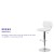 Flash Furniture CH-132330-WH-GG Contemporary White Vinyl Adjustable Height Barstool with Vertical Stitch Back and Chrome Base addl-3