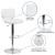 Flash Furniture CH-132330-WH-GG Contemporary White Vinyl Adjustable Height Barstool with Vertical Stitch Back and Chrome Base addl-4