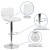 Flash Furniture CH-132330-WH-GG Contemporary White Vinyl Adjustable Height Barstool with Vertical Stitch Back and Chrome Base addl-4