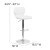 Flash Furniture CH-132330-WH-GG Contemporary White Vinyl Adjustable Height Barstool with Vertical Stitch Back and Chrome Base addl-5