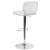 Flash Furniture CH-132330-WH-GG Contemporary White Vinyl Adjustable Height Barstool with Vertical Stitch Back and Chrome Base addl-6