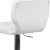 Flash Furniture CH-132330-WH-GG Contemporary White Vinyl Adjustable Height Barstool with Vertical Stitch Back and Chrome Base addl-7