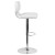 Flash Furniture CH-132330-WH-GG Contemporary White Vinyl Adjustable Height Barstool with Vertical Stitch Back and Chrome Base addl-8