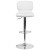 Flash Furniture CH-132330-WH-GG Contemporary White Vinyl Adjustable Height Barstool with Vertical Stitch Back and Chrome Base addl-9