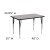 Flash Furniture XU-A3048-REC-GY-T-A-GG 30"W x 48"L Rectangle Activity Table with Gray Laminate Top and Height Adjustable Legs addl-1