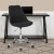 Flash Furniture CH-152783-BK-GG Mid-Back Black Fabric Task Office Chair with Pneumatic Lift and Chrome Base addl-1
