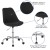 Flash Furniture CH-152783-BK-GG Mid-Back Black Fabric Task Office Chair with Pneumatic Lift and Chrome Base addl-5