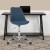Flash Furniture CH-152783-BL-GG Mid-Back Blue Fabric Task Office Chair with Pneumatic Lift and Chrome Base addl-1