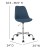 Flash Furniture CH-152783-BL-GG Mid-Back Blue Fabric Task Office Chair with Pneumatic Lift and Chrome Base addl-6
